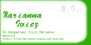 marianna ivicz business card